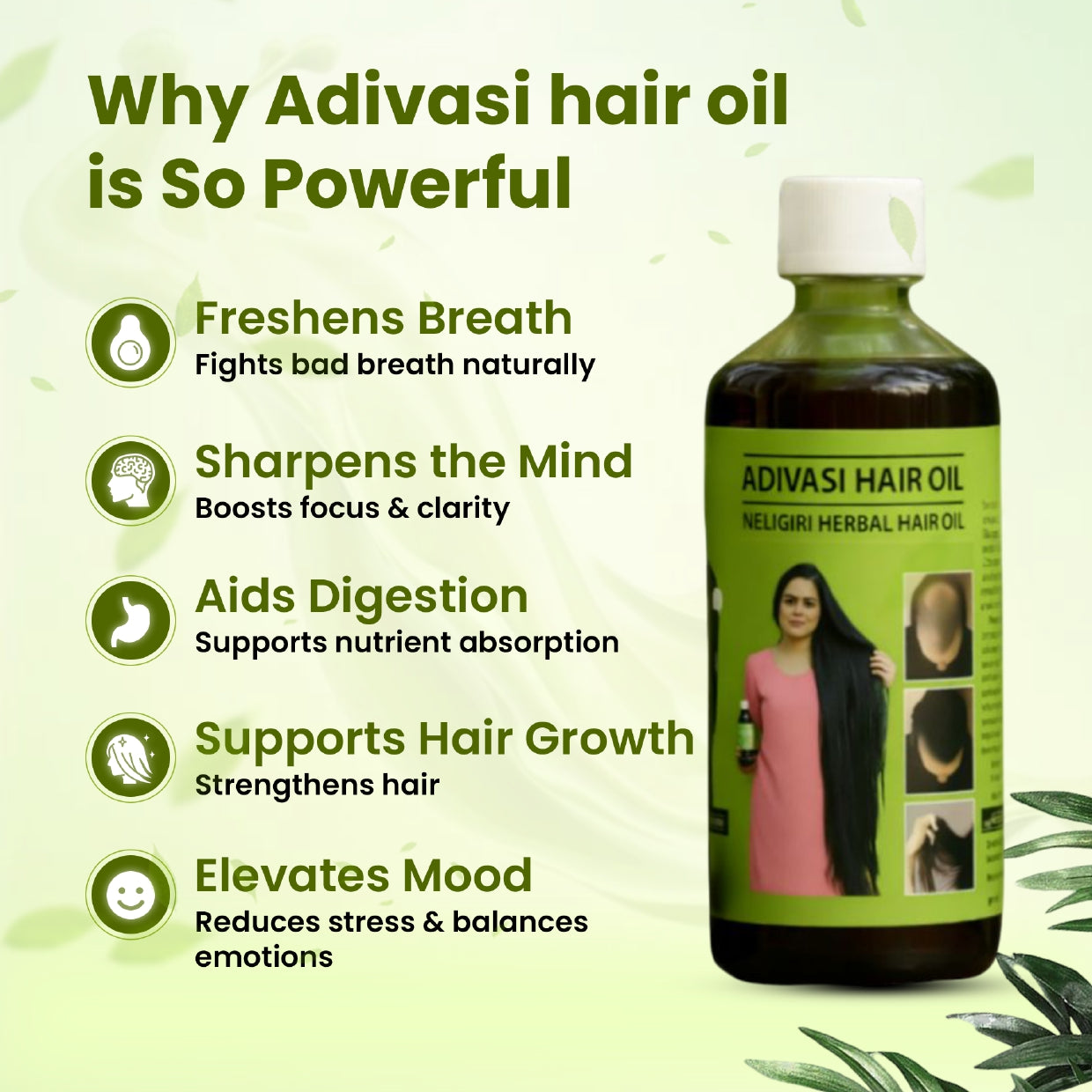 Adivasi Neelgiri Herbal Hair Oil  Buy 1 Get 1 Free